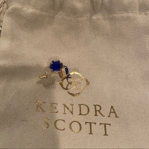 Kendra Scott silver with blue stone earrings nwt